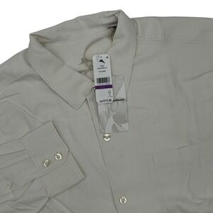 Tommy Bahama Catalina Twill L/S Shirt XXL Coconut Beige‎ Silk
